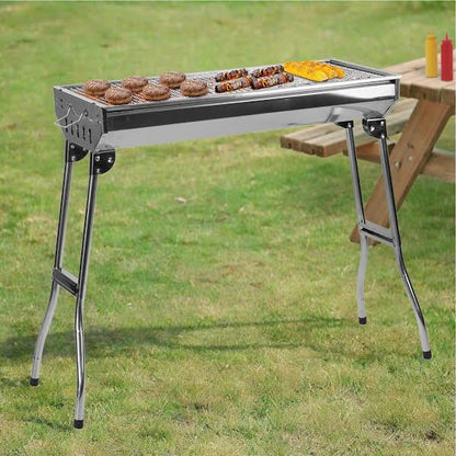 CH Outdoor Folding Grill Silver