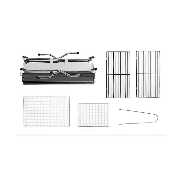 CH Outdoor Folding Grill Silver