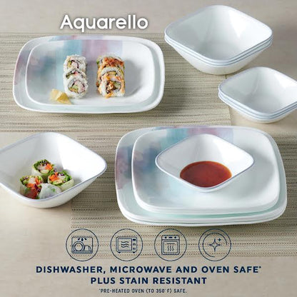 Corelle Aquarello 16 Piece Dinner Set White