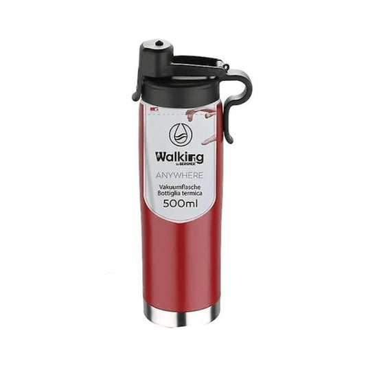 Kitchen Life 500ml Stainless Steel Walking Anywhere Water Bottle Red