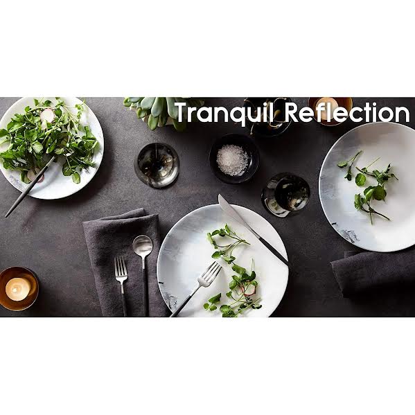 Corelle Tranquil Reflection 12 Piece Dinner Set White