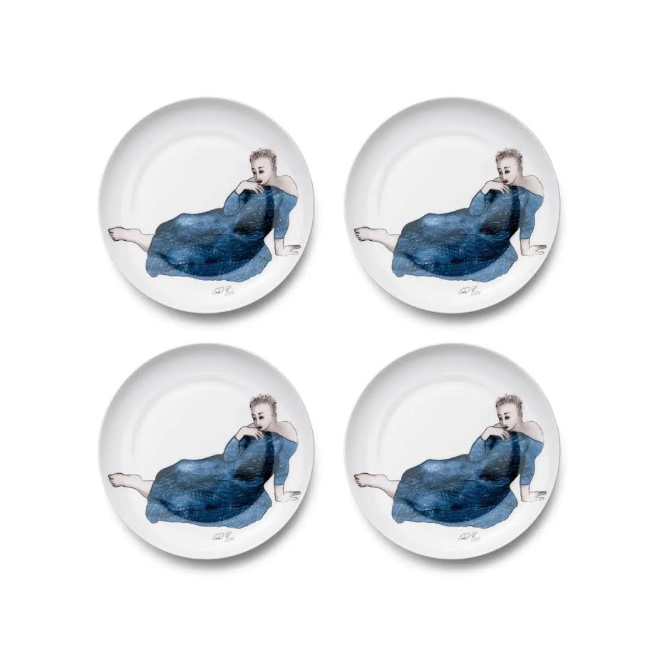 Carrol Boyes Sketchbook Black Dinner Plate Set Of 4