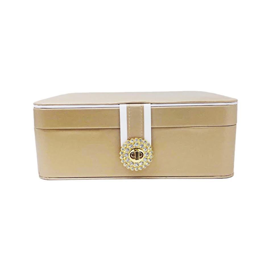 Urban Decor Double Layer Jewelry Box Gold