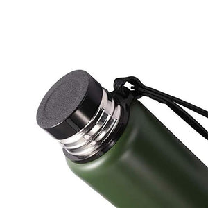 Kitchen Life 600ml Stainless Steel Vacuum Flask Green