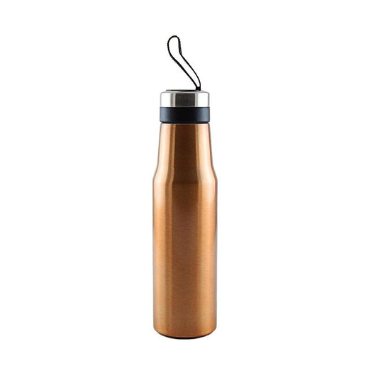 Kitchen Life 500ml Stainless Steel Sports Bottle With Hook Gold