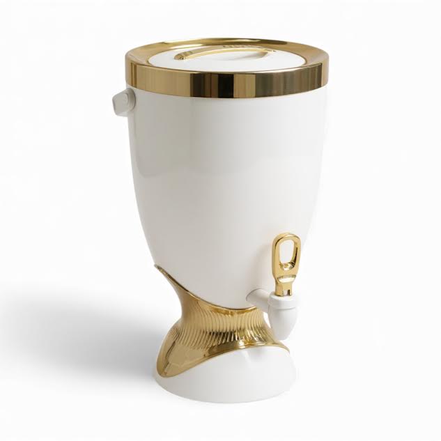 5.5Lt Beverage Dispenser White & Gold