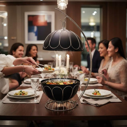 8Lt Chafing Dish Black & Silver