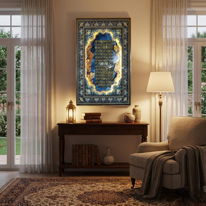 LED 60 x 120cm Islamic Calligraphy Frame Multicoloured