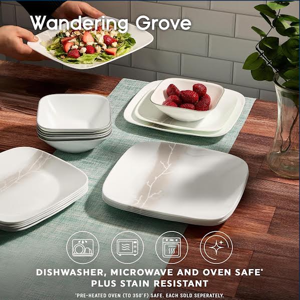 Corelle 18 Piece Wander Dinner Set White