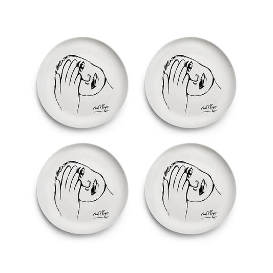 Carrol Boyes 4 Piece Just A Minute Side Plate Set White