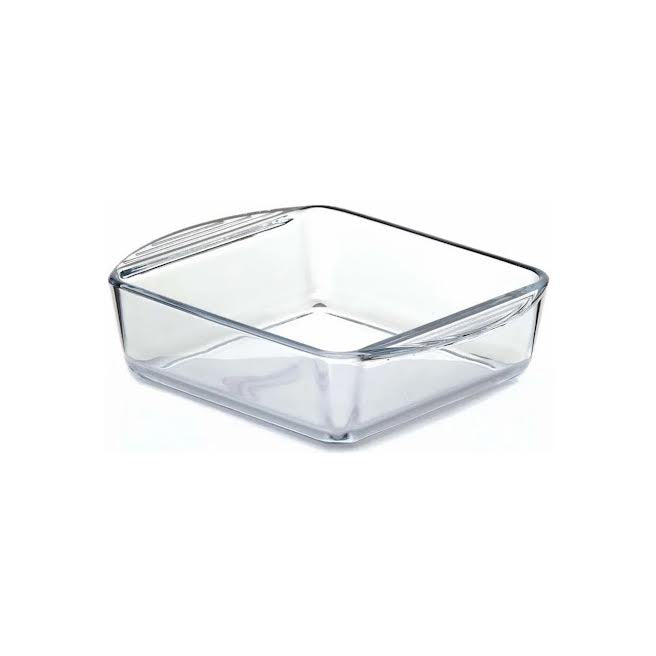 Borcam 21 x 16.4cm Square Casserole Clear