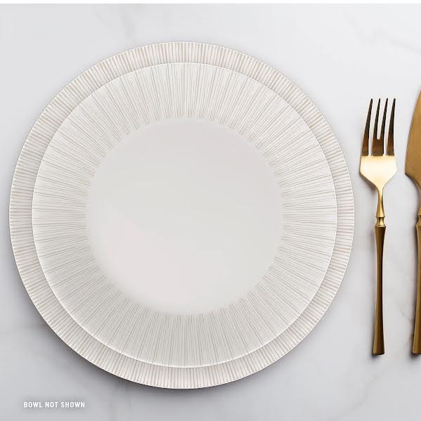 Corelle Hushed Lines 12 Piece Dinner Set White