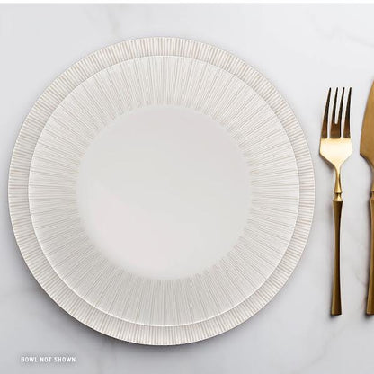 Corelle Hushed Lines 12 Piece Dinner Set White