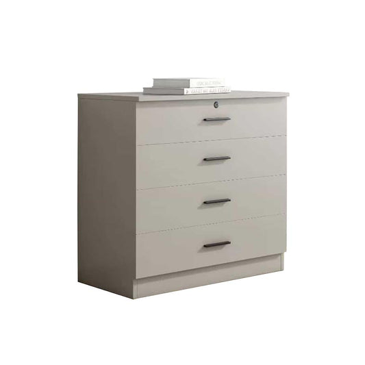 Exotic Designs High Gloss 4 Drawer Chest Of Drawers Cappuccino