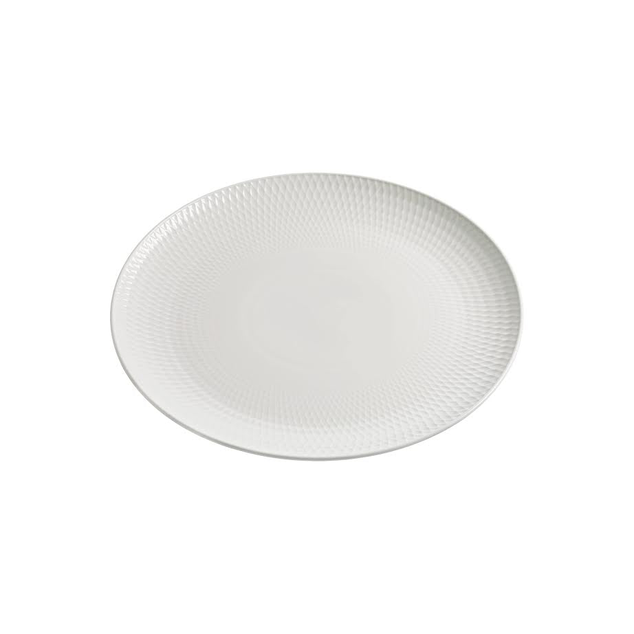 Maxwell & Williams 36cm Diamonds Round Platter White