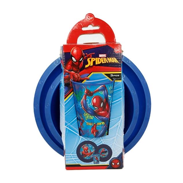 Kitchen Life 3 Piece Spiderman Set Red