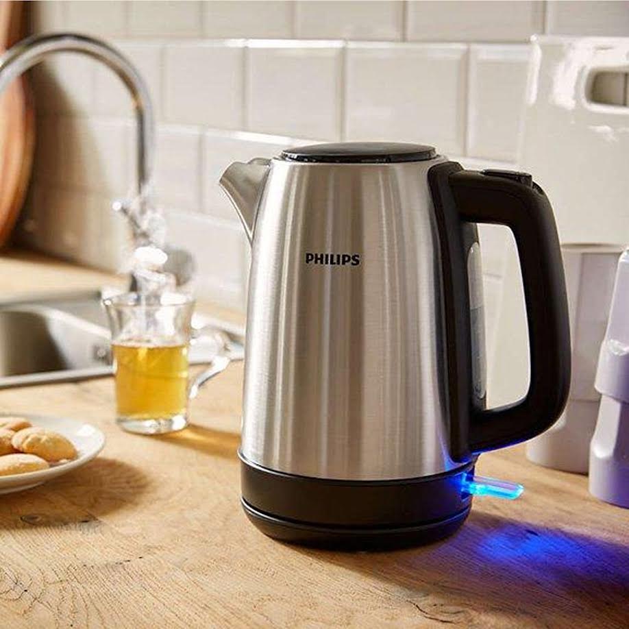 Philips 1.7Lt Daily Collection Kettle with Spring Lid Silver