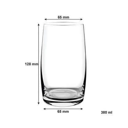 Consol 4 Piece 380ml Signature Vienna Tall Tumbler Set Clear