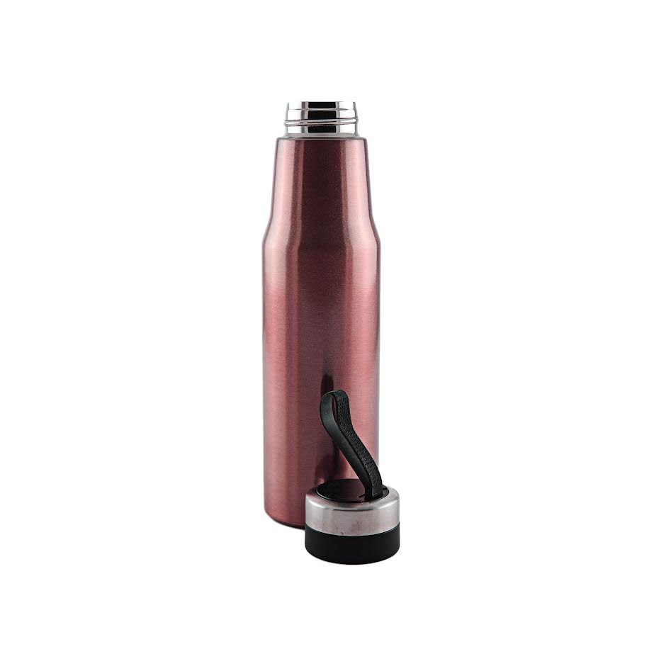 Kitchen Life 500ml Stainless Steel Sports Bottle With Hook Rose Gold