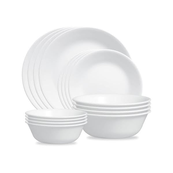 Corelle 16 Piece Winter Frost Dinner Set White