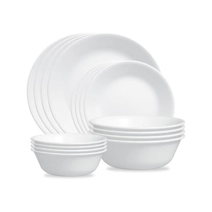 Corelle 16 Piece Winter Frost Dinner Set White