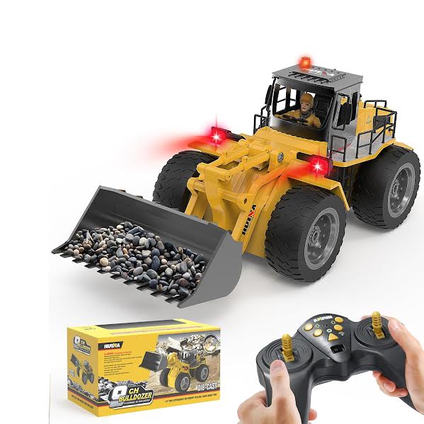 RC Bulldozer With Moving Arm Orange & Black