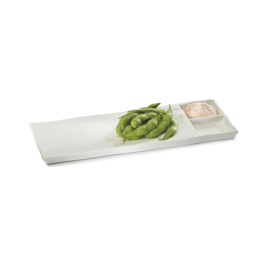 Symphony 3 Division Rectangular Platter White