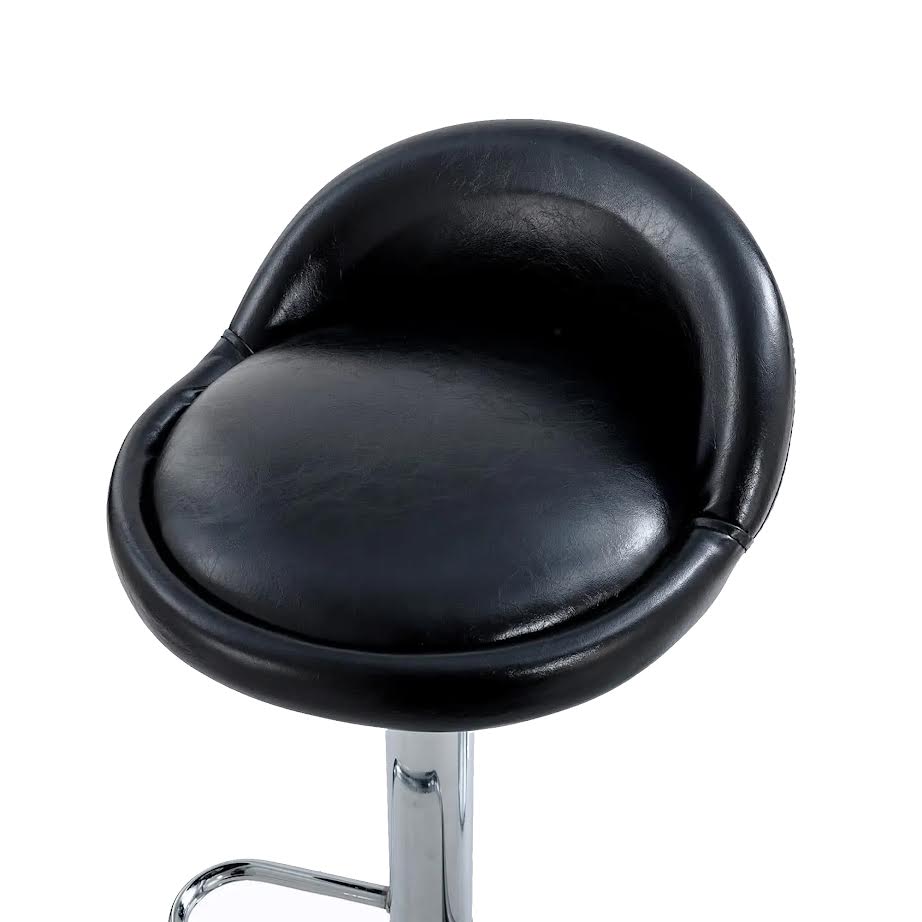 Exotic Designs Black PU Leather Bar Chair