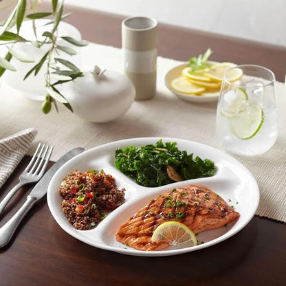 Corelle Winter Frost 26cm 3 Division Plate White