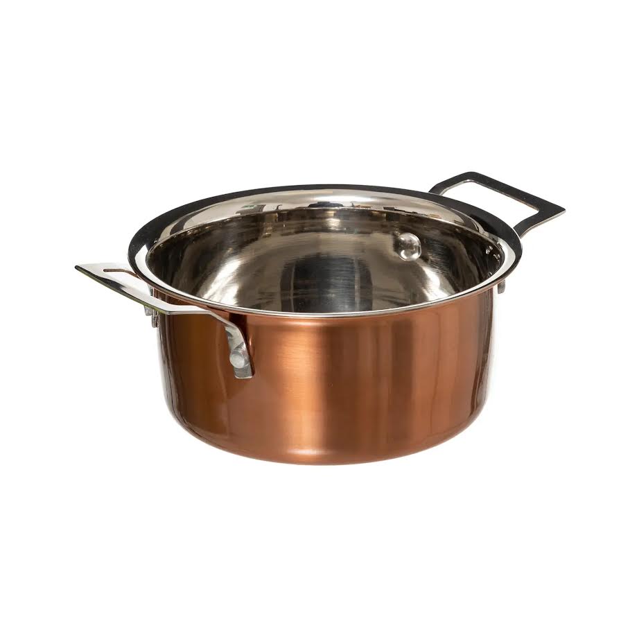 Five Small Circular Mini Pan Copper