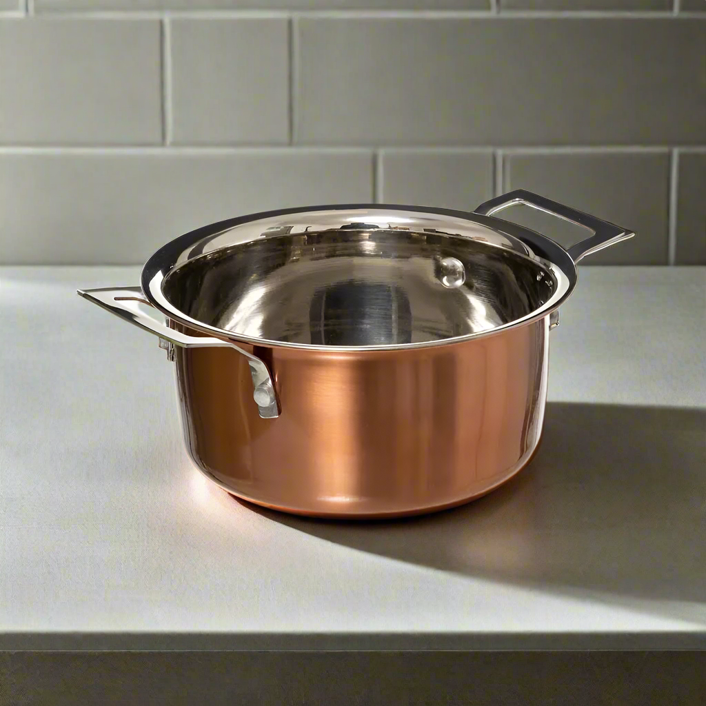 Five Small Circular Mini Pan Copper