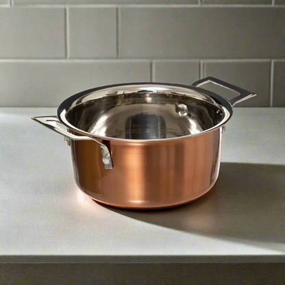 Five Small Circular Mini Pan Copper