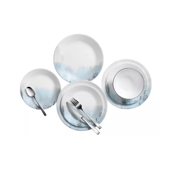 Corelle Tranquil Reflection 12 Piece Dinner Set White