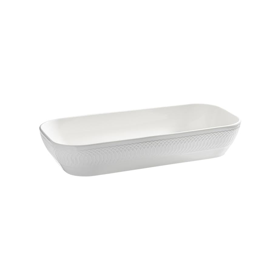 Symphony Spiro Rectangular Serving Dish White