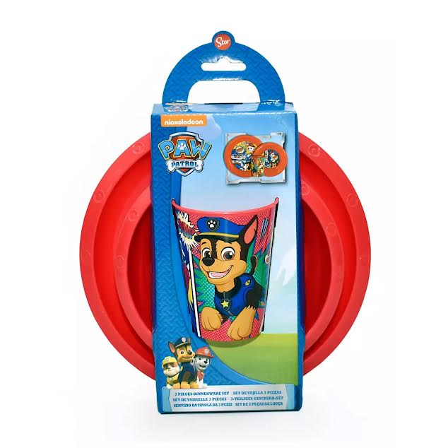 Kitchen Life 3 Piece Paw Patrol Set Red