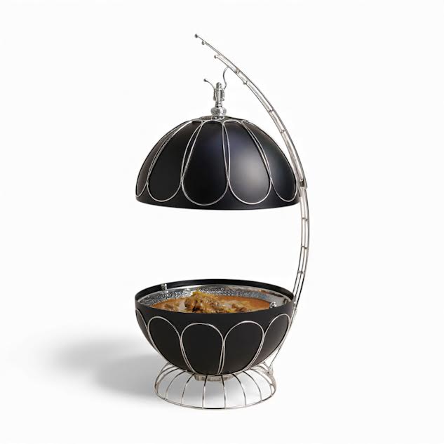 8Lt Chafing Dish Black & Silver