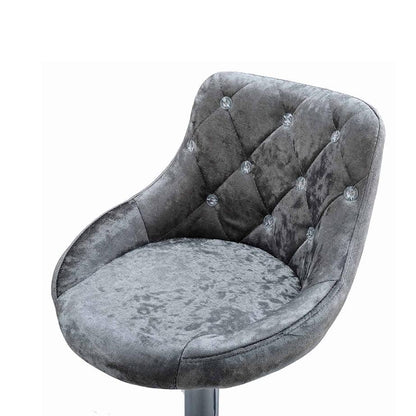 Exotic Designs Suede Bar Chair Grey