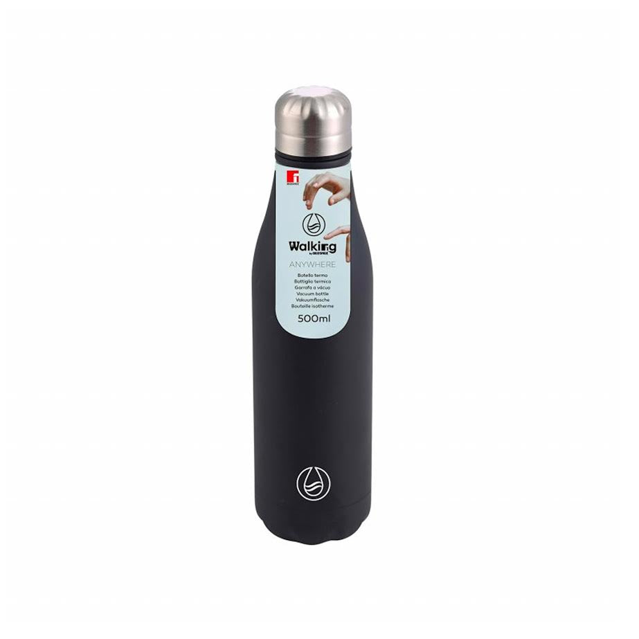 Kitchen Life 500ml Stainless Steel Vacuum Cola Bottle Black