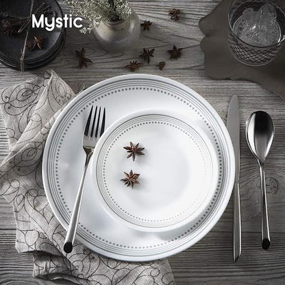 Corelle 18 Piece Mystic Gray Dinner Set White