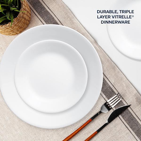 Corelle 16 Piece Winter Frost Dinner Set White