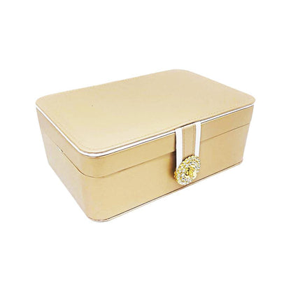 Urban Decor Double Layer Jewelry Box Gold