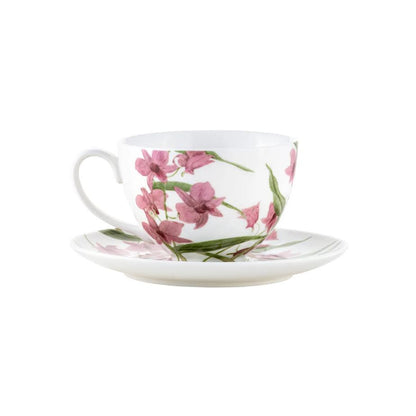 Maxwell & Williams Royal Botanic Gardens Australian Orchids Cup & Saucer Set Pink