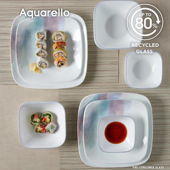 Corelle Aquarello 16 Piece Dinner Set White