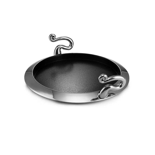 Carrol Boyes Wave Round Drink's Tray Silver