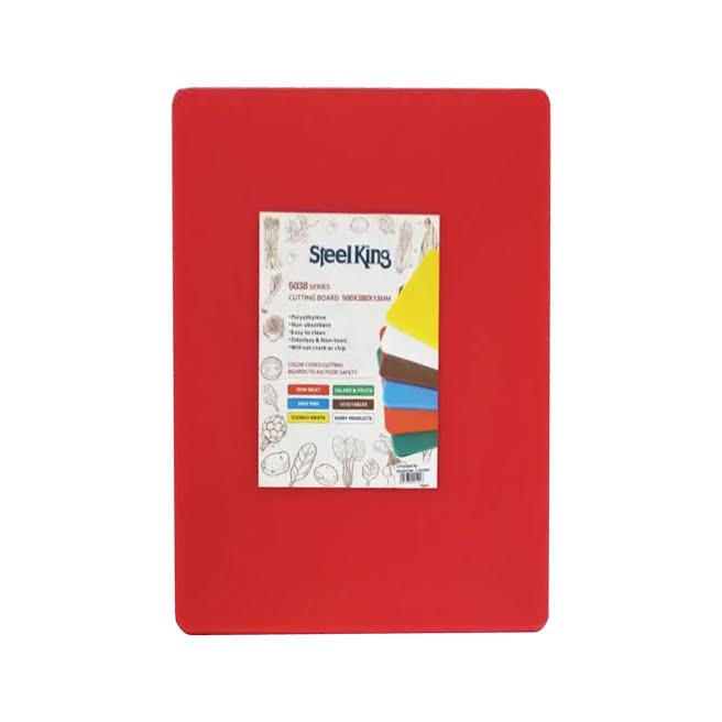 Steel King Large Cutting Board - Red