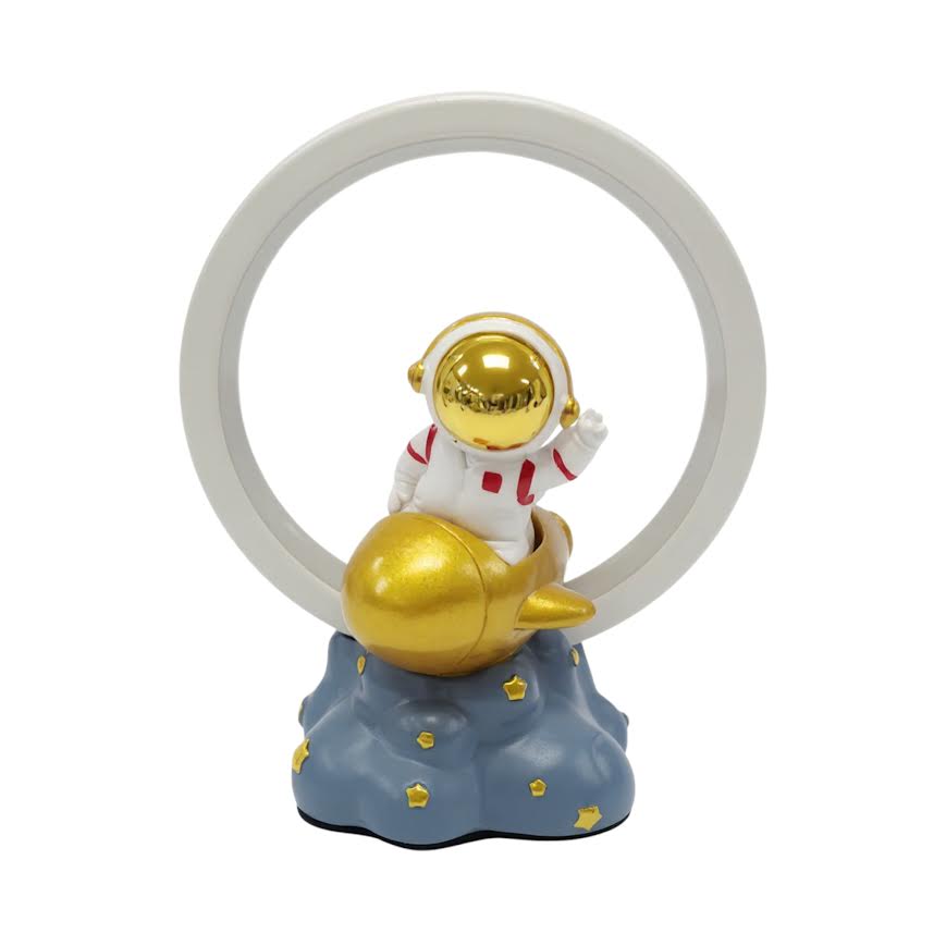 Astronaut Galaxy Projector  Desk Lamp - White & Gold