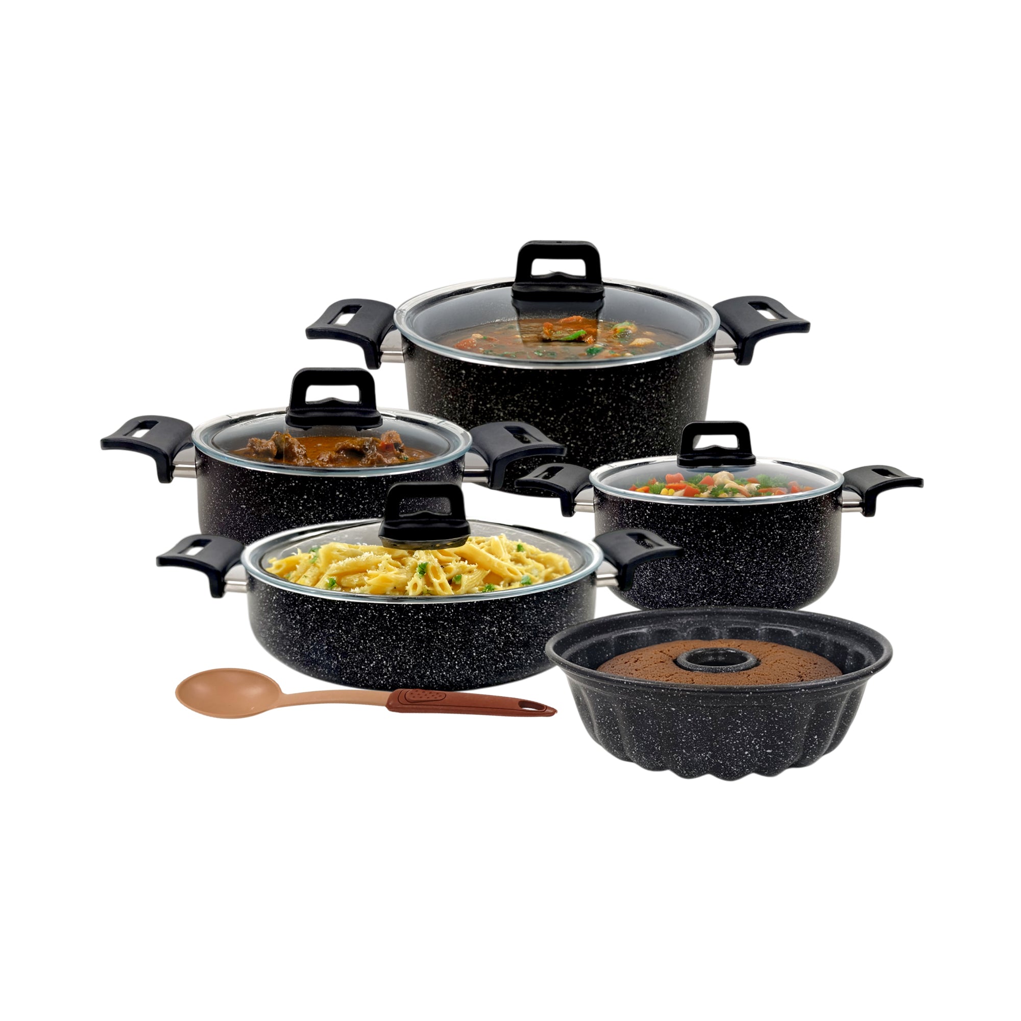 10 Piece Turkish Granite Pot Set Black – The Culinarium
