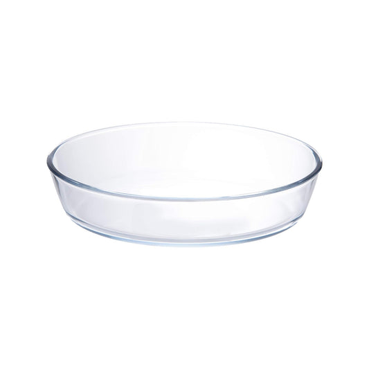 Aqua 1,6Lt Glass Oval Baking Tray Clear