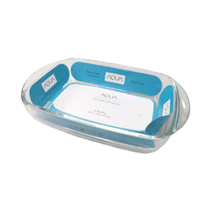 Aqua 2Lt Rectangular Baking Tray Clear