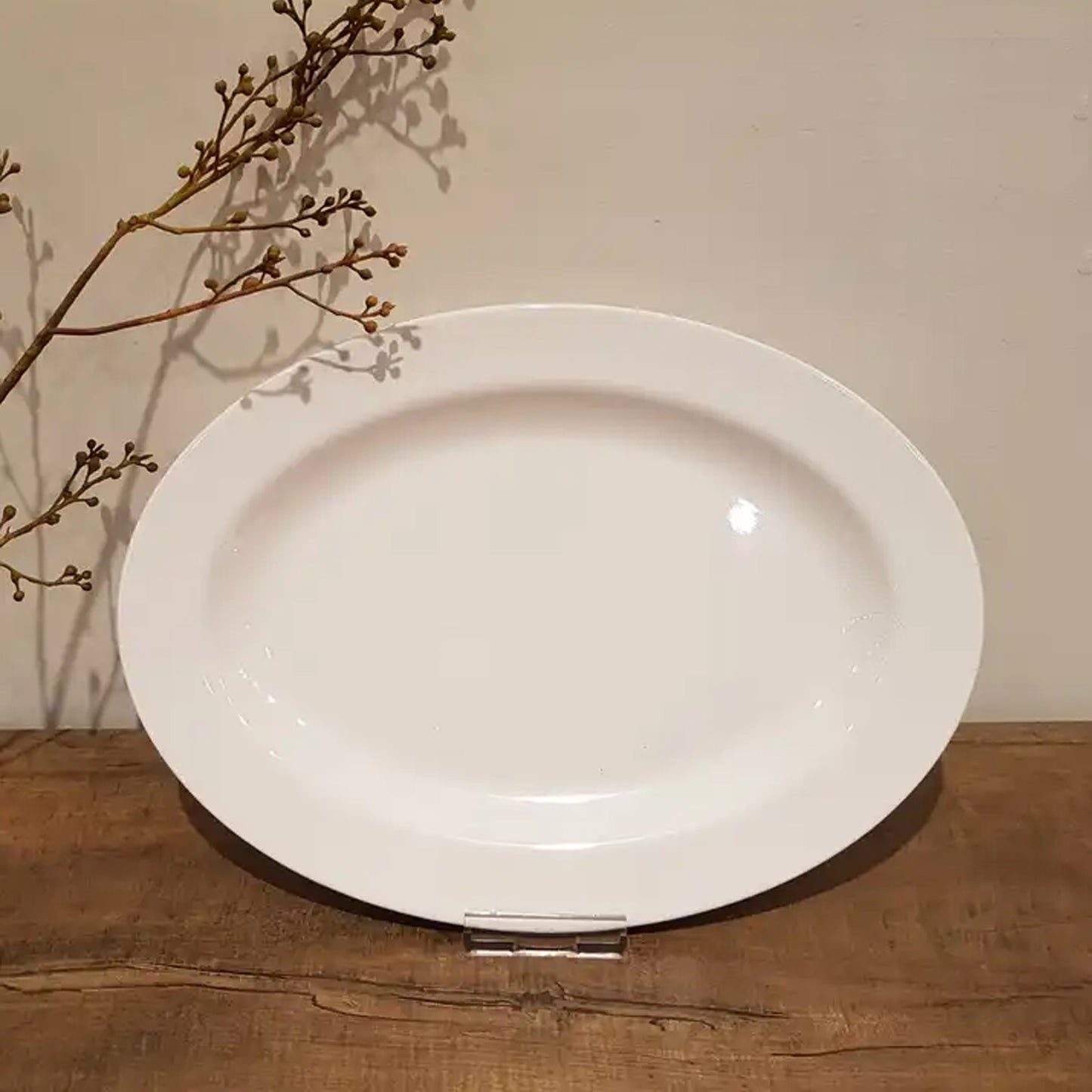 Kitchen Life Ceramic Oval Serving Platter White